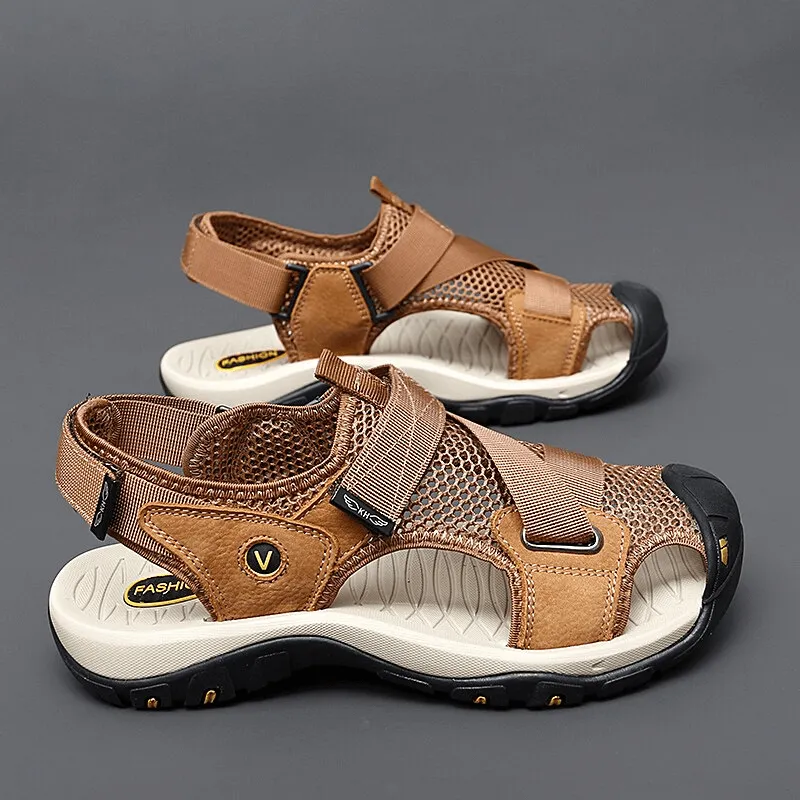 Outdoor Mesh Breathable Sandals with Convenient Velcro - SF1097