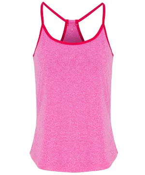 Pink Melange/Hot Pink - Women's TriDri® yoga vest