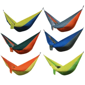 Portable Hammock  Double Person Camping Survival garden hunting Leisure travel furniture Parachute Hammocks 20cm x 12cm x 10cm