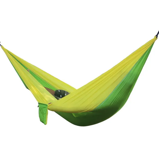 Portable Hammock  Double Person Camping Survival garden hunting Leisure travel furniture Parachute Hammocks 20cm x 12cm x 10cm