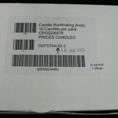 Prices Military Arctic Candle x 1. New. White.