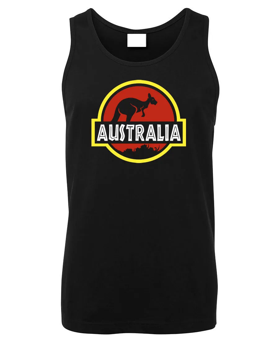 Roo Park Australia Mens Singlet (Black)