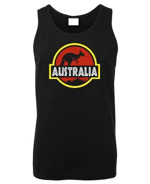 Roo Park Australia Mens Singlet (Black)