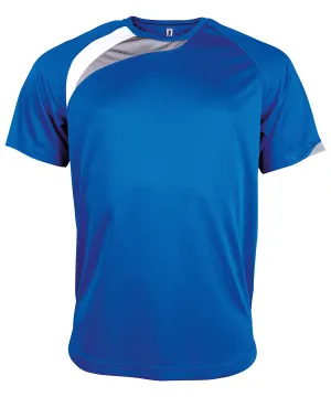 Royal Blue/White/Storm Grey - Adults short-sleeved jersey