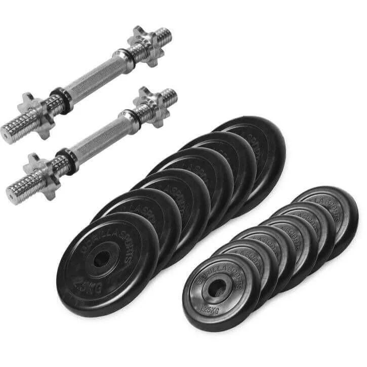 Rubber Star Collar Dumbbell Set 27.5KG