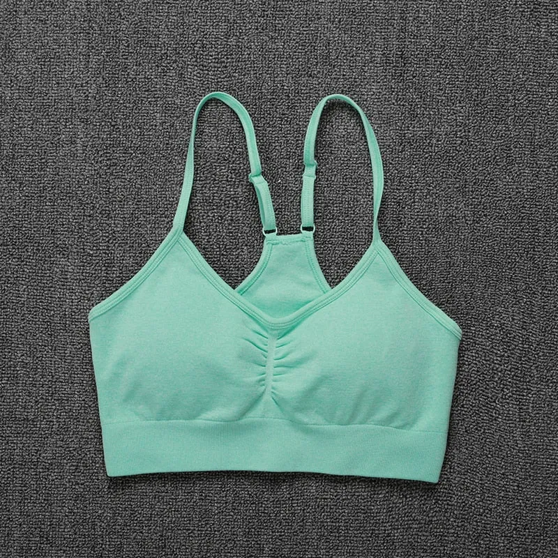 Shockproof Tight Push-Up Strap Fitness Bra