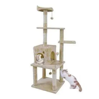 Sky City Kitty Castle: Ultimate 5-Tier Cat Playground - Sturdy, Stylish, and Royal 🐱