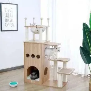 Sky City Kitty Castle: Ultimate 5-Tier Cat Playground - Sturdy, Stylish, and Royal 🐱