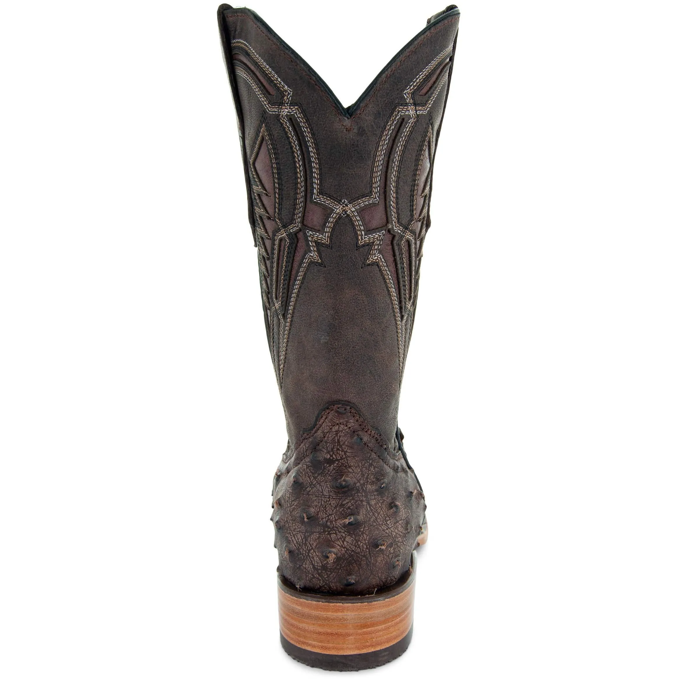 Soto Boots Mens Out of the Wild Brown Ostrich Print Boots H50031