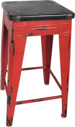 Sturdy Counter Stool Red