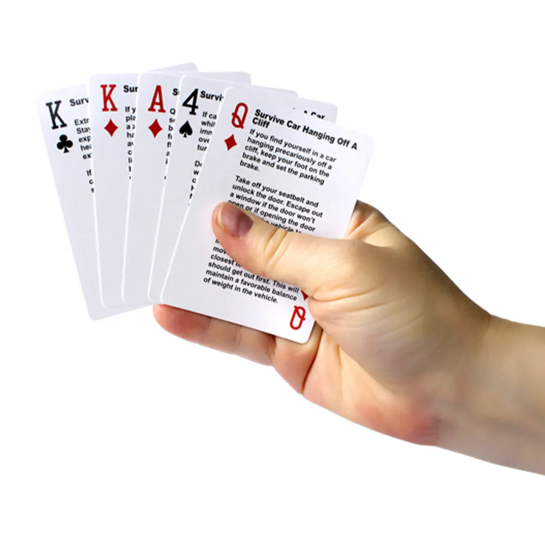 Survival Tips Playing Cards