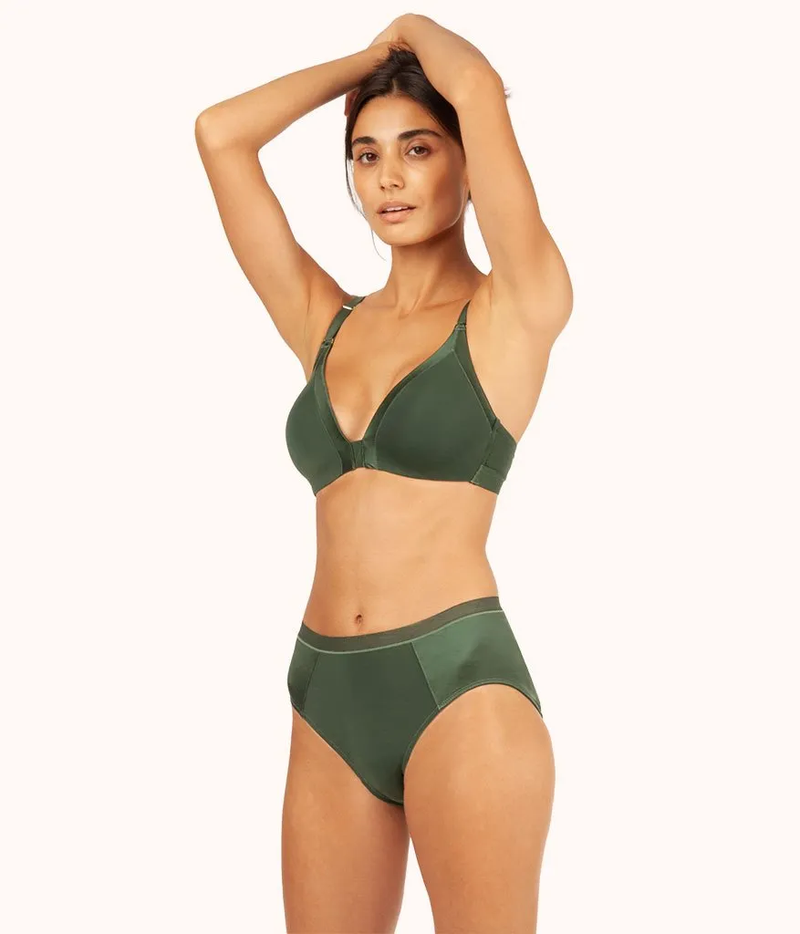 The Luxe High Waist Bikini: Rich Olive