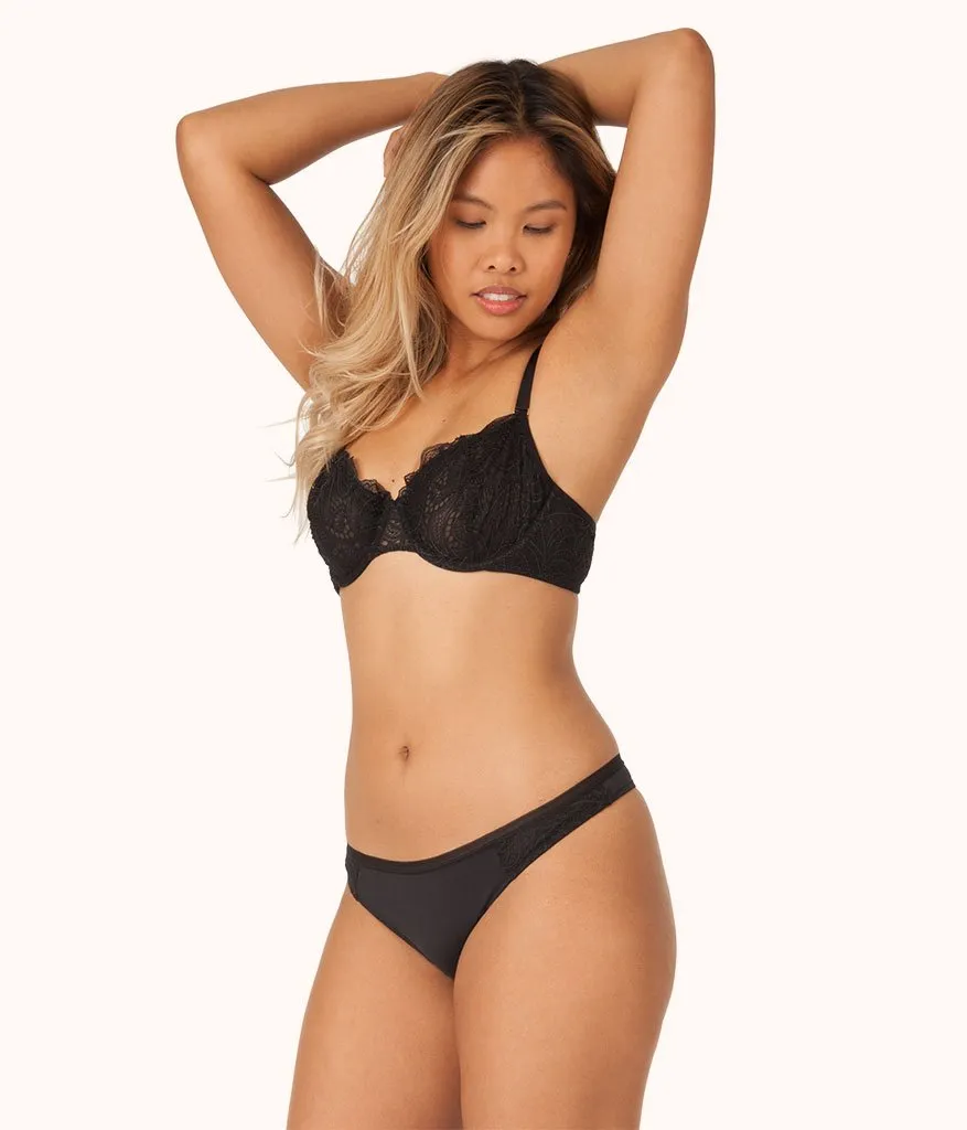 The Unlined Lace Bra: Jet Black