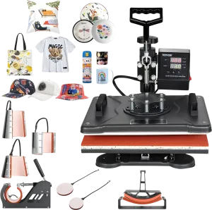 Vevor Heat Press 8-in-1 Machine 12" x 15" Digital Heat Transfer for T-Shirt Mug Hat Plate New